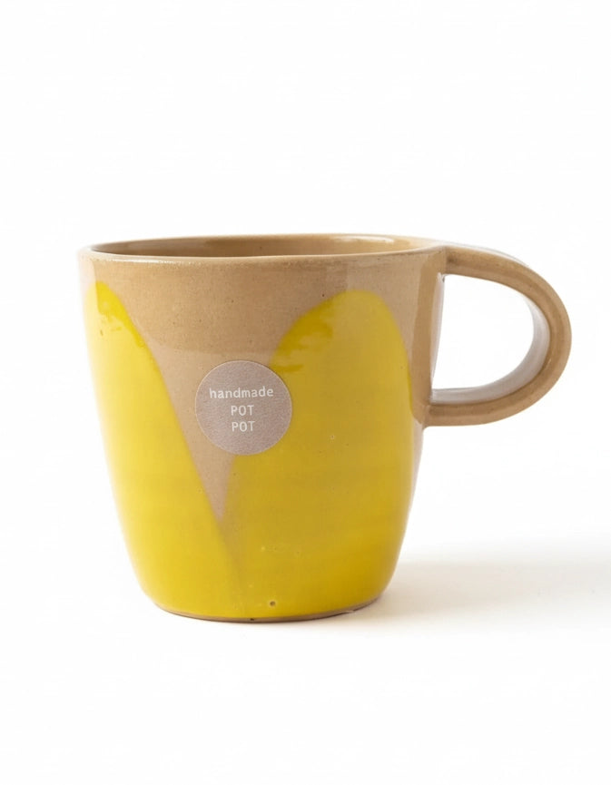 Ceramiczny Kubek Żółty Vintage 200 ml | CA
