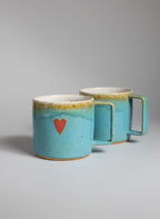 Kubek Heart Flux Lazur 450 ml | HD