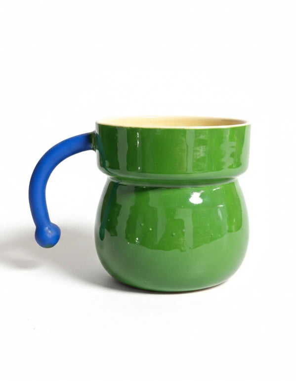 Kubek Zielony Grzybek z Uchwytem 350 ml | SA