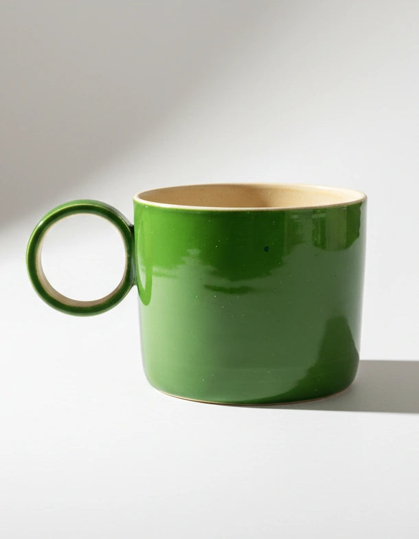 Kubek Ceramiczny Z Uchem Zielony 250 ml | SA
