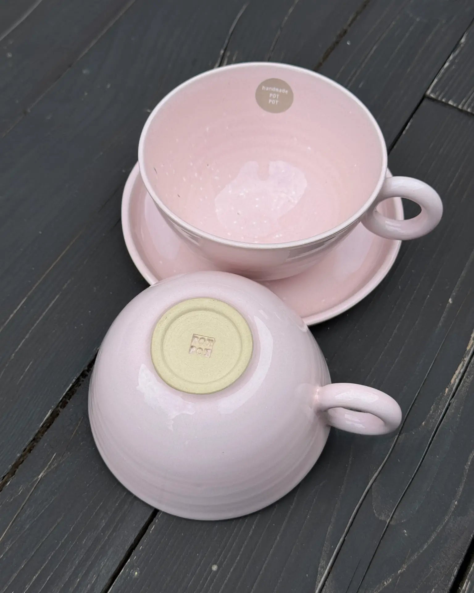 Ceramiczna Filiżanka Różowa Pastelowa 350 ml | SA