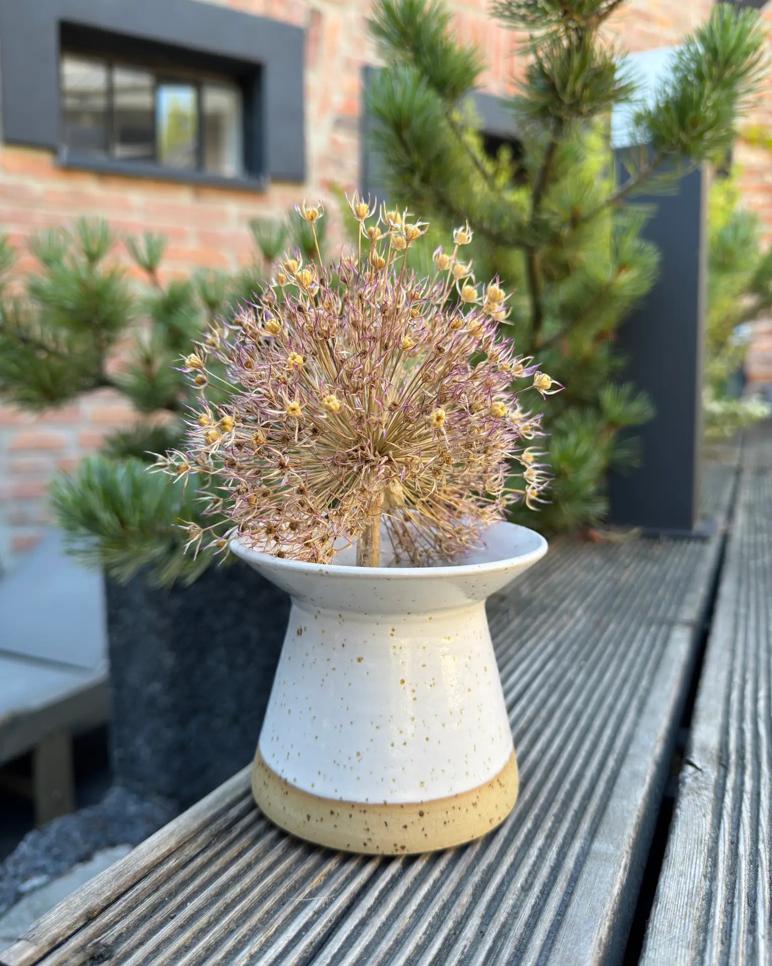 Wazonik Ceramiczny Biały Countryside | HD