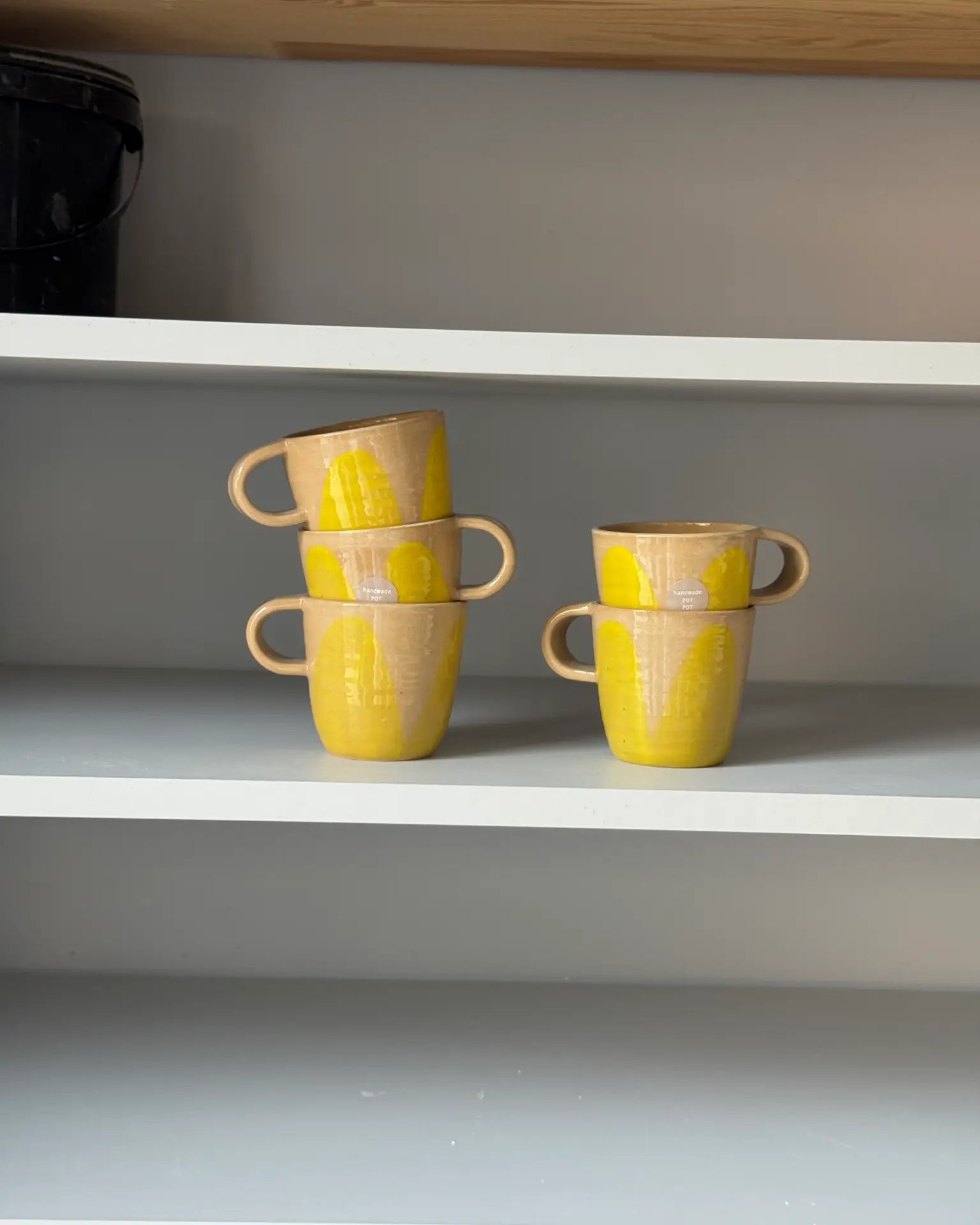 Ceramiczny Kubek Żółty Vintage 200 ml | CA