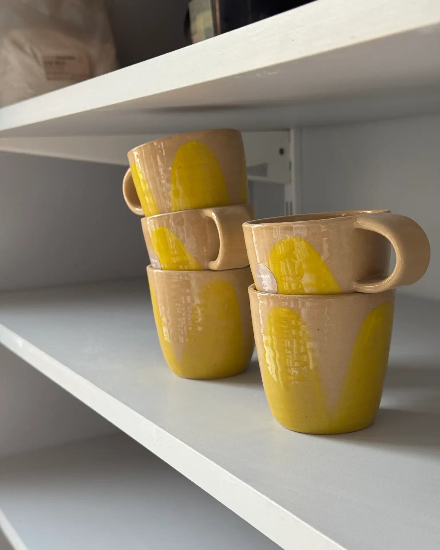 Ceramiczny Kubek Żółty Vintage 200 ml | CA