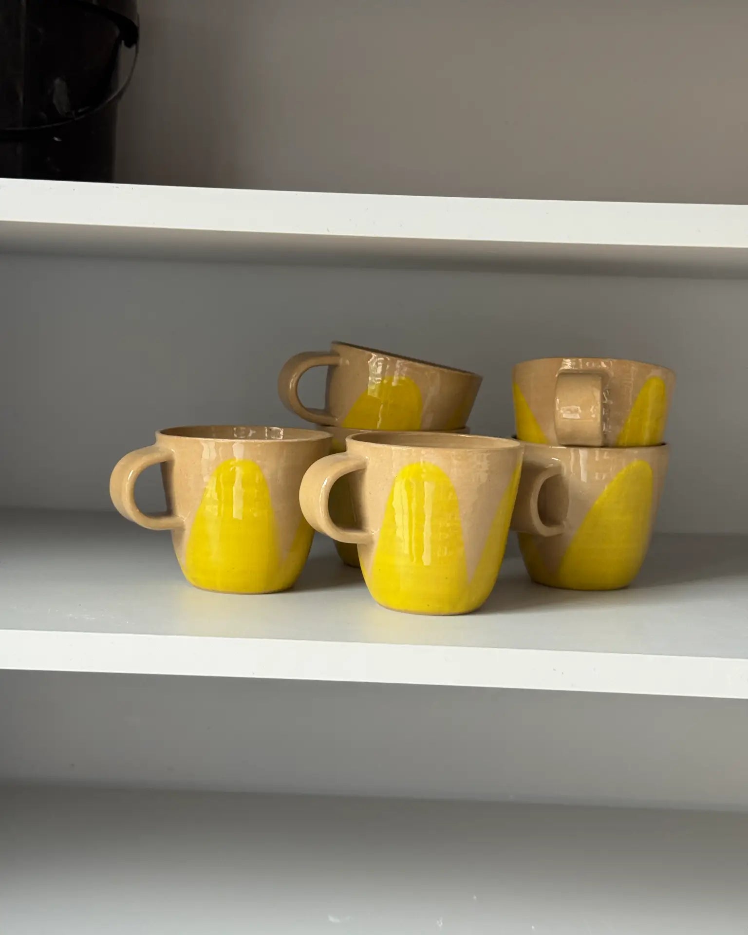 Kubek Ceramiczny Żółty Vintage 300 ml | CA