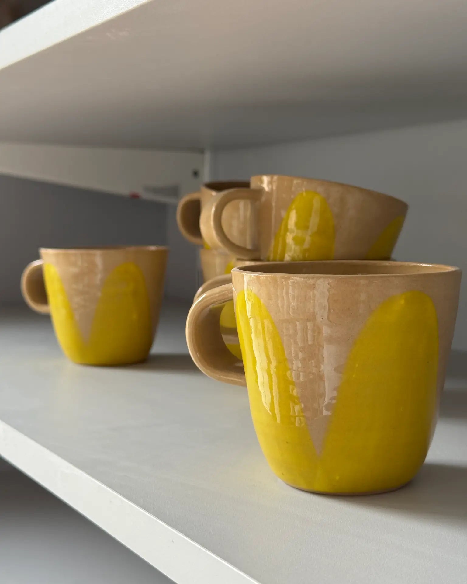 Kubek Ceramiczny Żółty Vintage 300 ml | CA