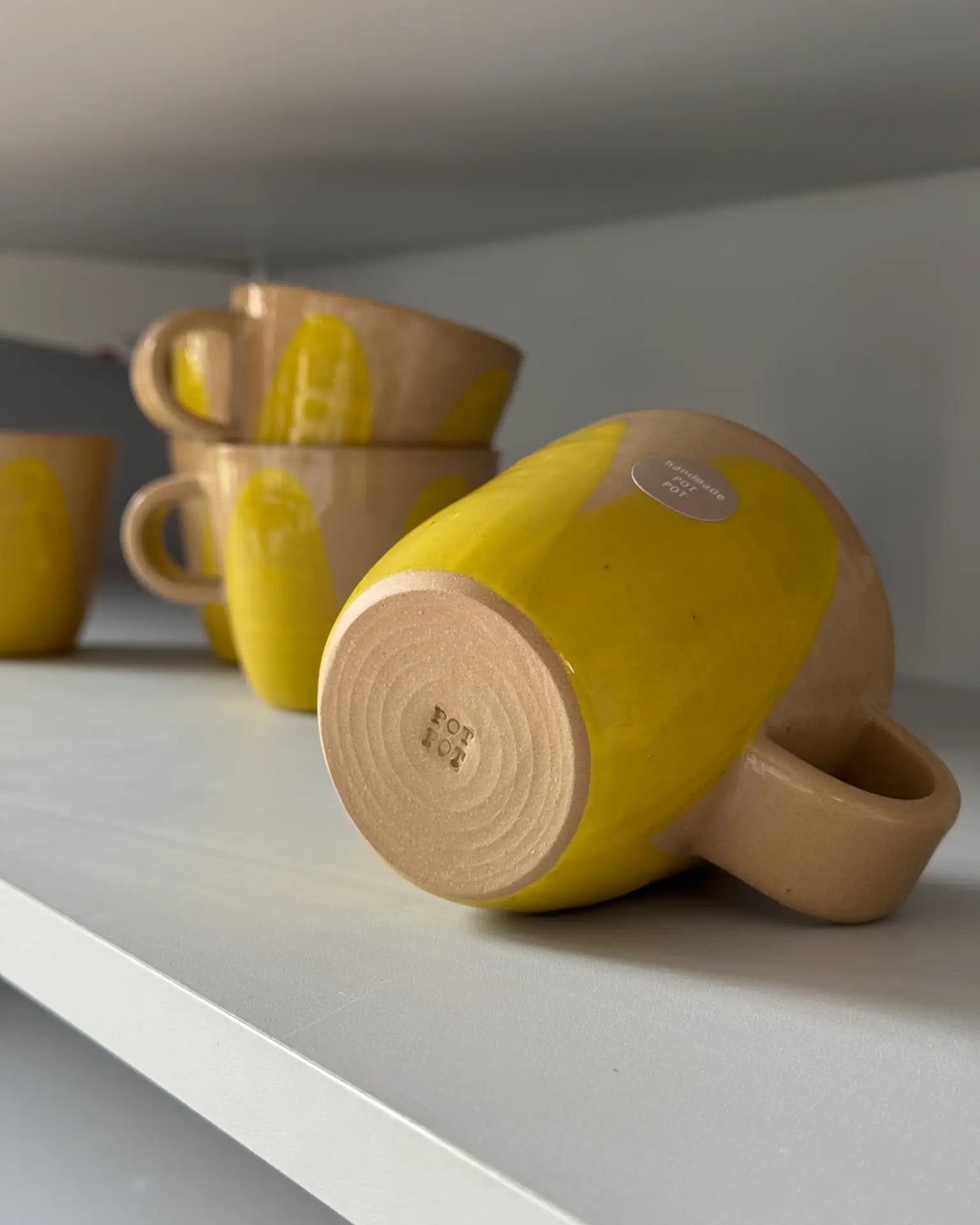 Kubek Ceramiczny Żółty Vintage 300 ml | CA