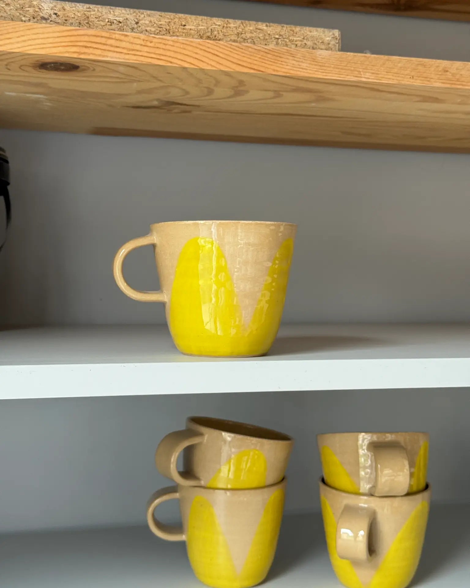 Kubek Ceramiczny Żółty Vintage 300 ml | CA