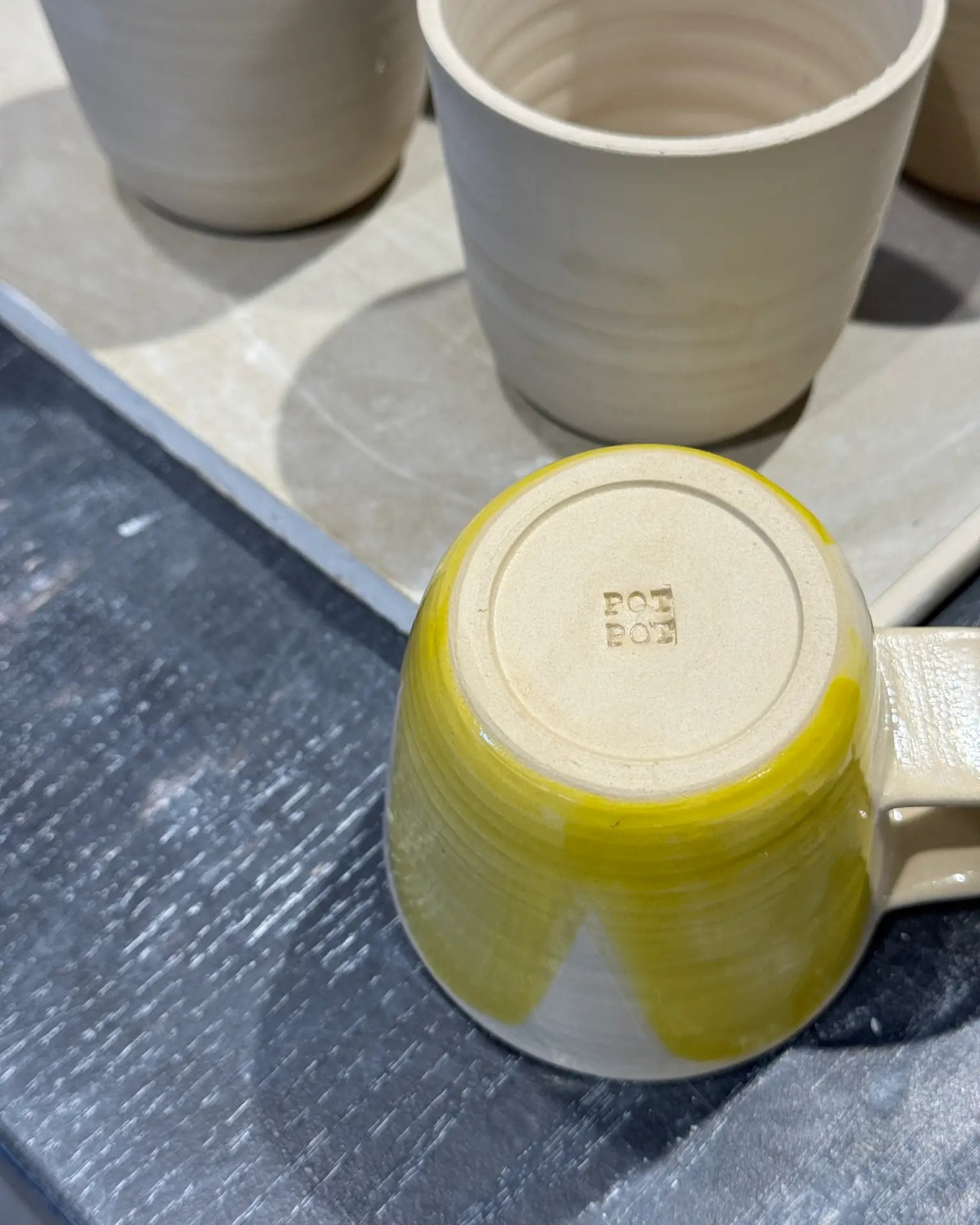 Kubek Ceramiczny Żółty Vintage 200 ml | SA