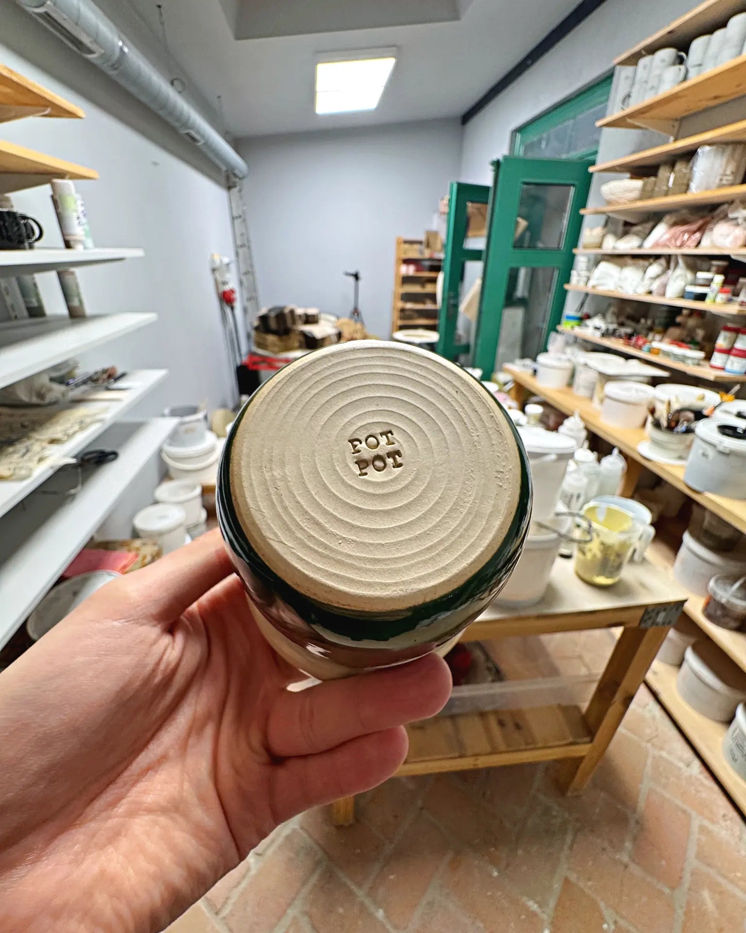 Czarka Ceramiczna Zielona Vintage 300 ml | SA