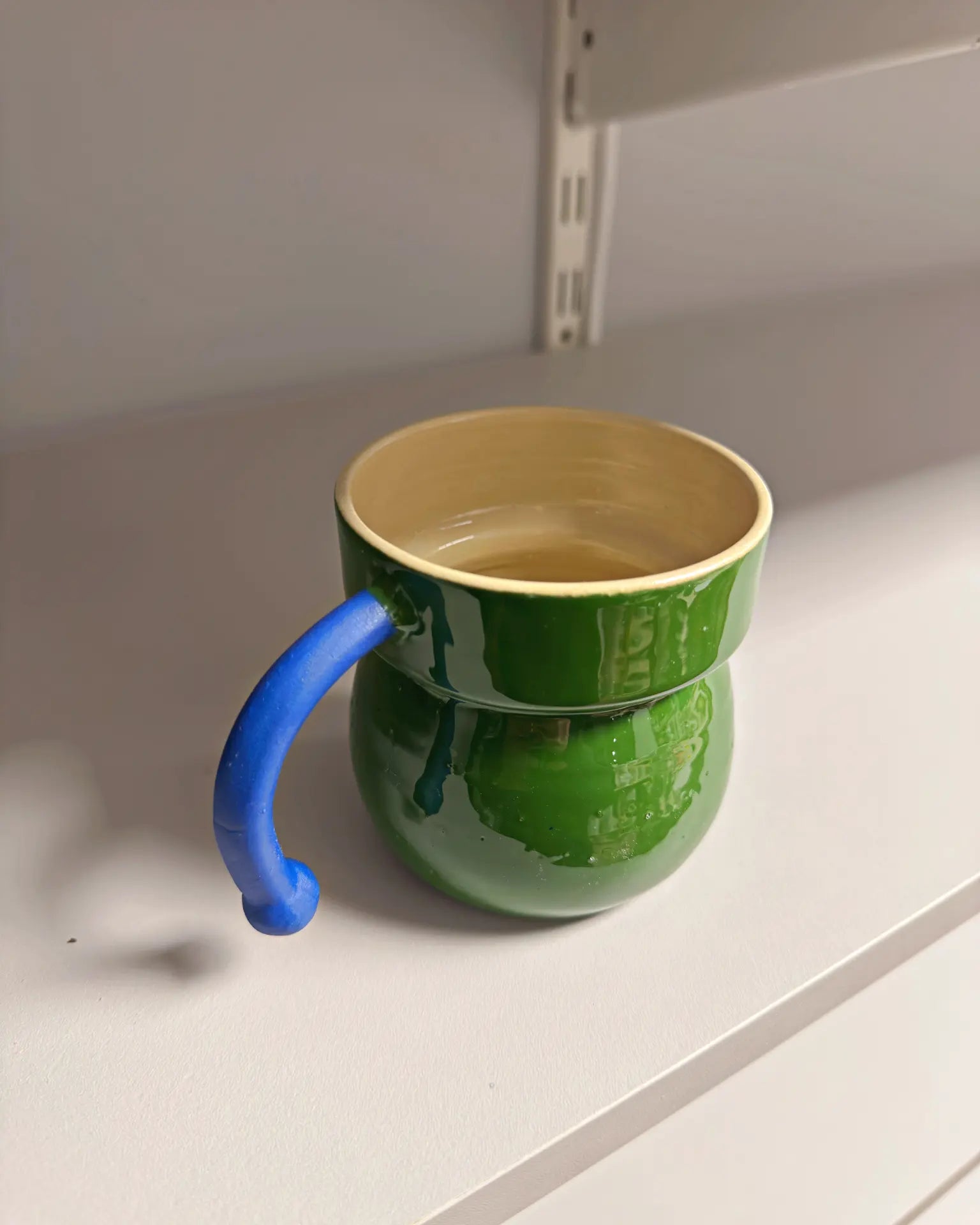 Kubek Zielony Grzybek z Uchwytem 350 ml | SA