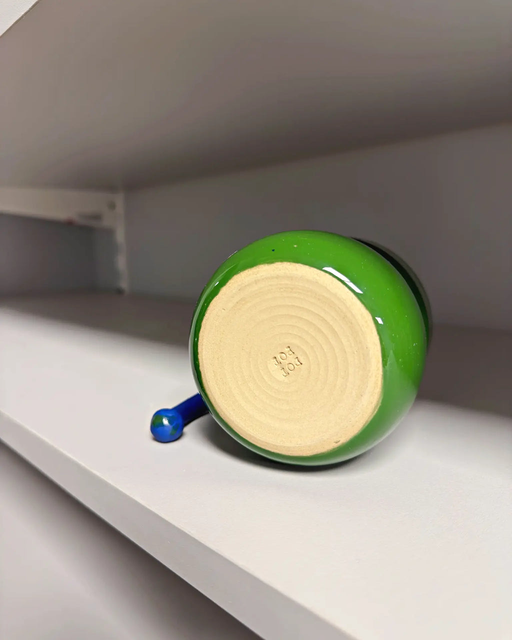 Kubek Zielony Grzybek z Uchwytem 350 ml | SA