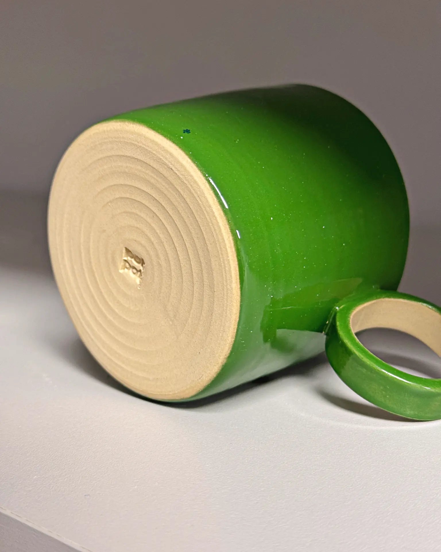 Kubek Ceramiczny Z Uchem Zielony 250 ml | SA