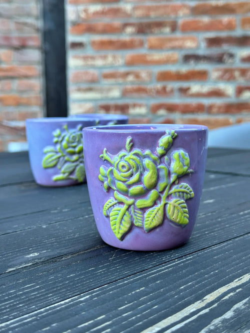 Czarka Ceramiczna Zielona Róża 200 ml
