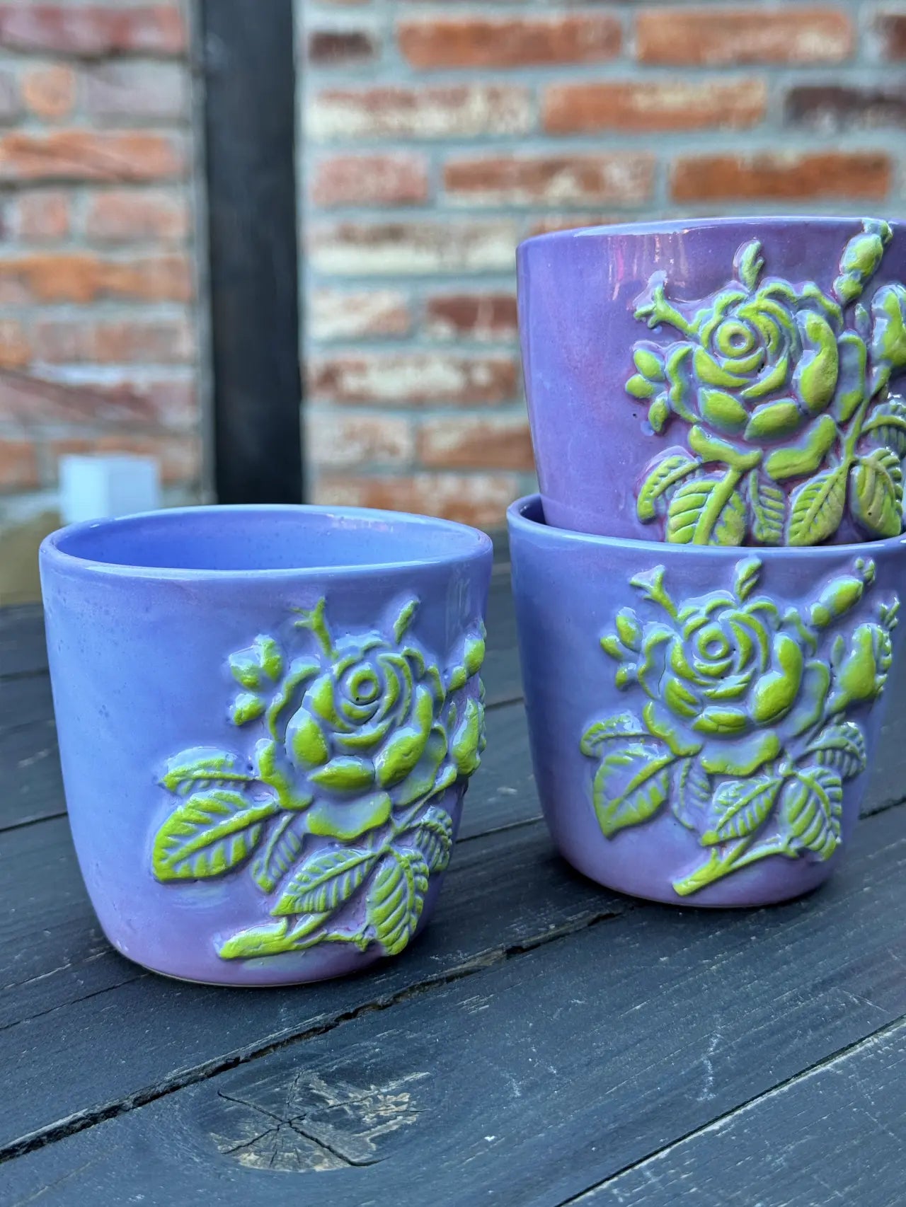 Czarka Ceramiczna Fioletowa Róża 200 ml