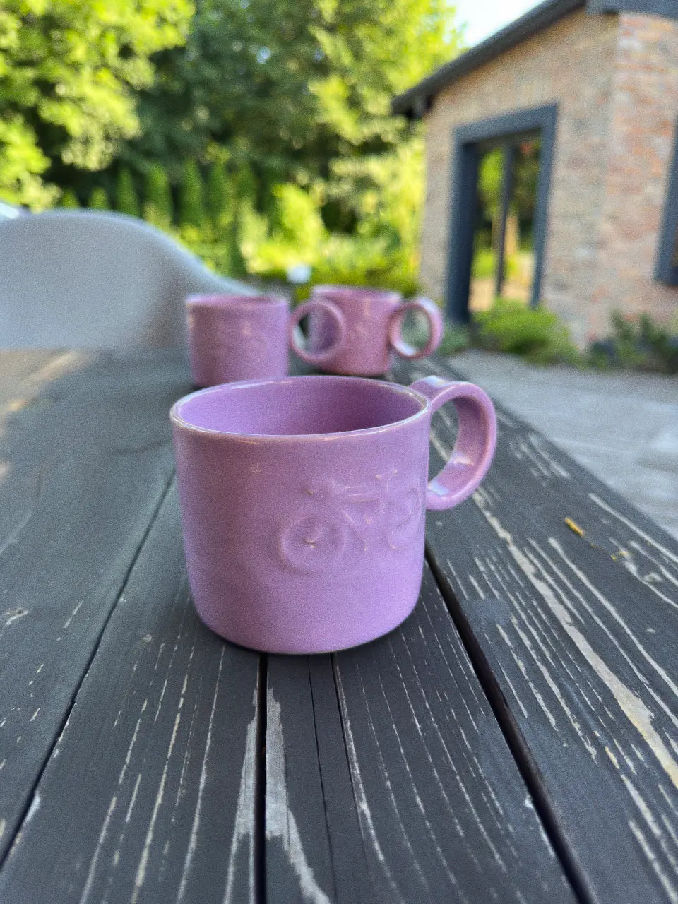 Ceramiczny Kubek Purple Bike 350 ml