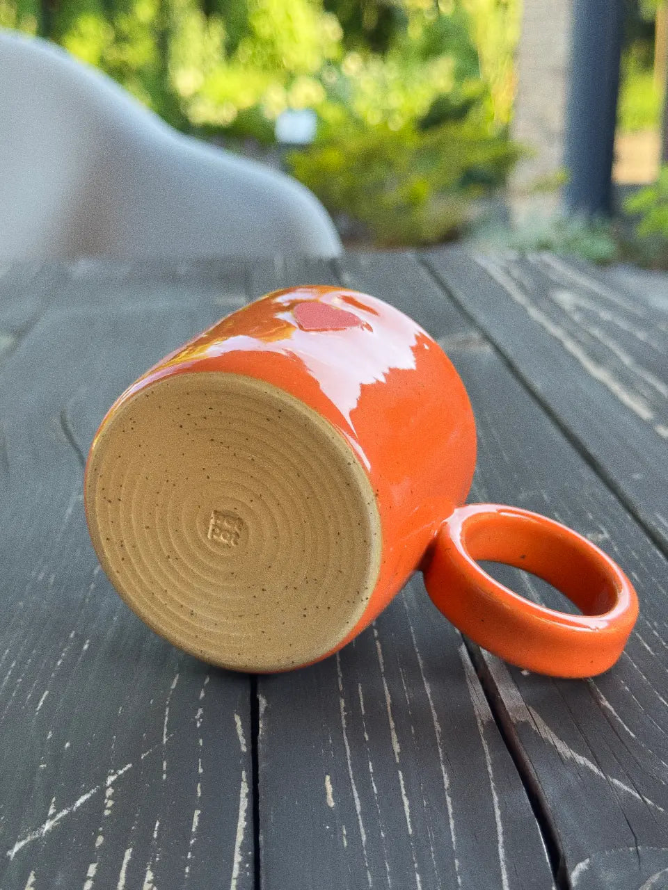 Kubek Ceramiczny Orange Heart 350 ml
