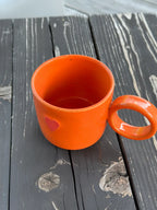 Kubek Ceramiczny Orange Heart 350 ml