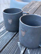 Kubek Ceramiczny Mat Black Heart 350 ml