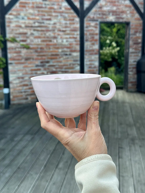 Ceramiczna Filiżanka Różowa Pastelowa 350 ml