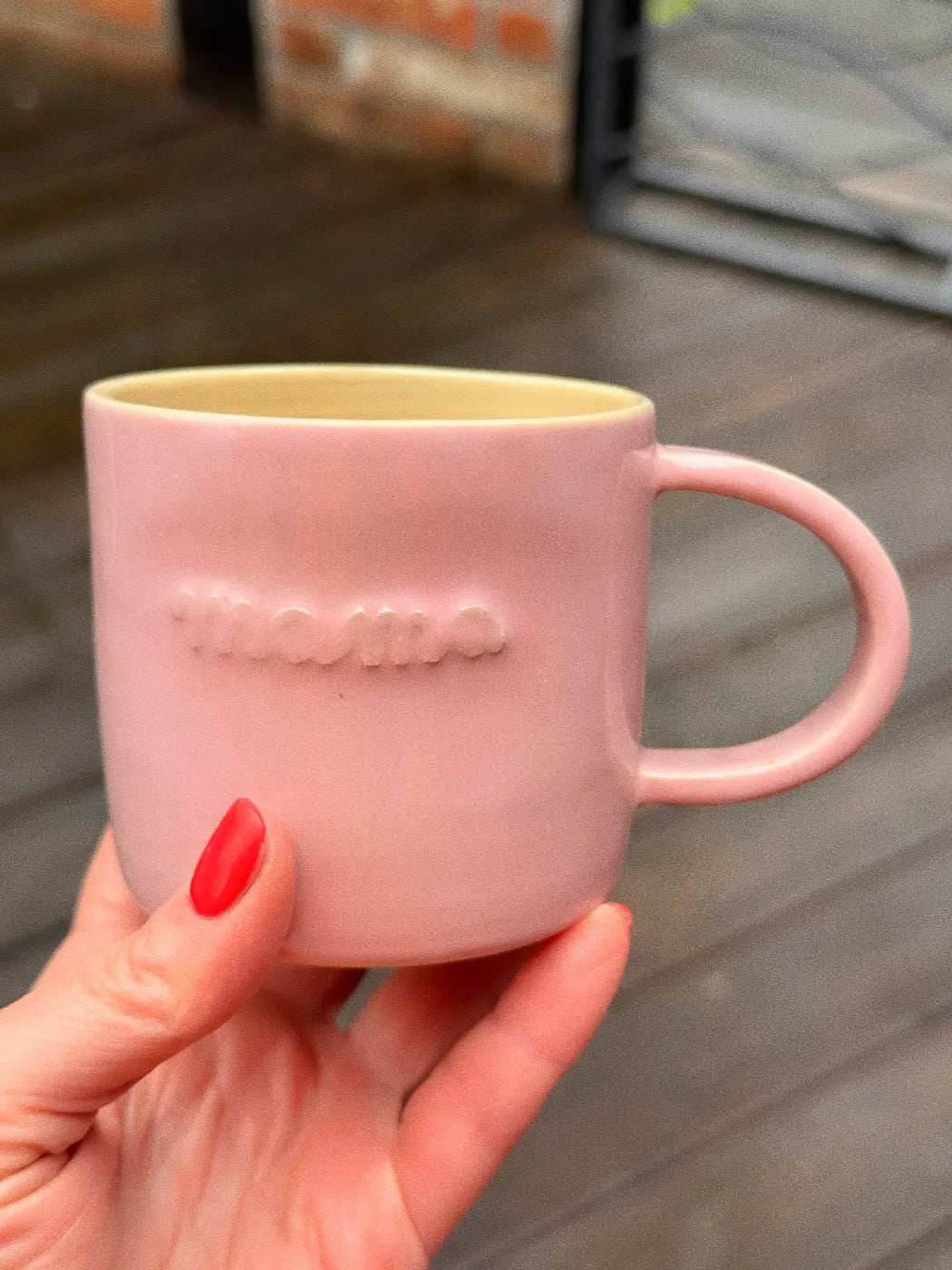 Kubek z Napisem Mama Różowy 240 ml